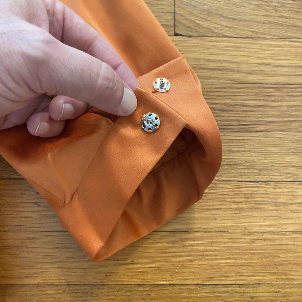 Nygard Collection Jacket Womens 10 Cropped Stretch Orange‎ Retro Texas Game day - Picture 12 of 12
